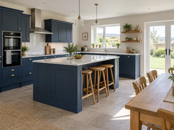 Contemporary fitted kitchen by kitchen fitters serving Abergele